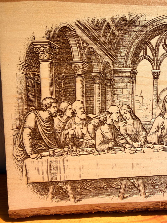 Plaque Live Edge Rectangular - The Last Supper