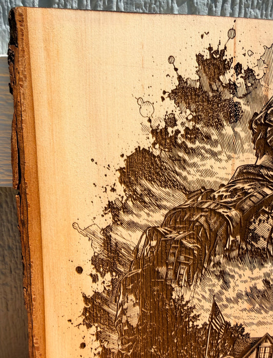 Plaque Live Edge Rectangular - Thinking of Home