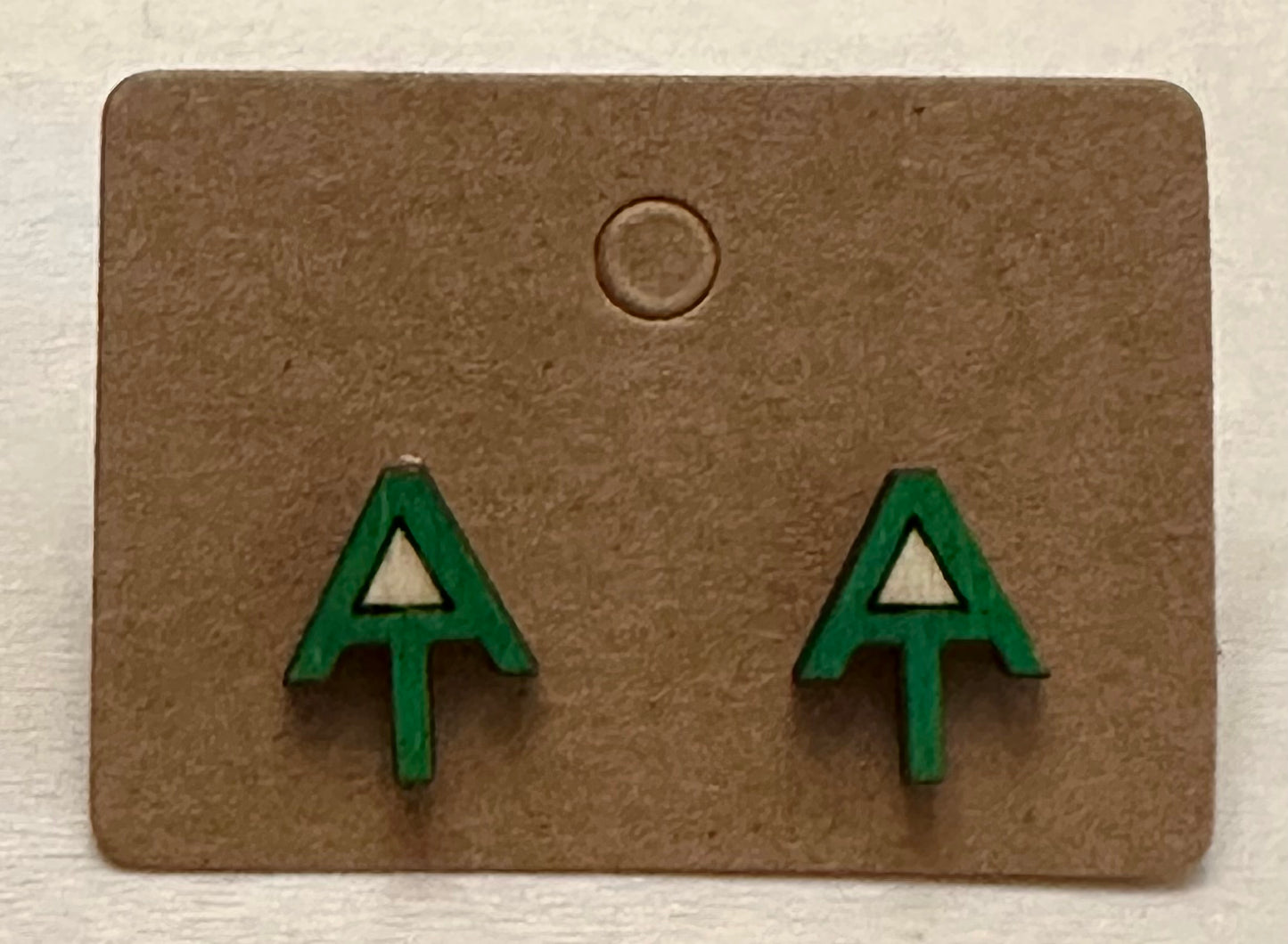 Wooden Engraved Earrings - AT Appalachian Trail