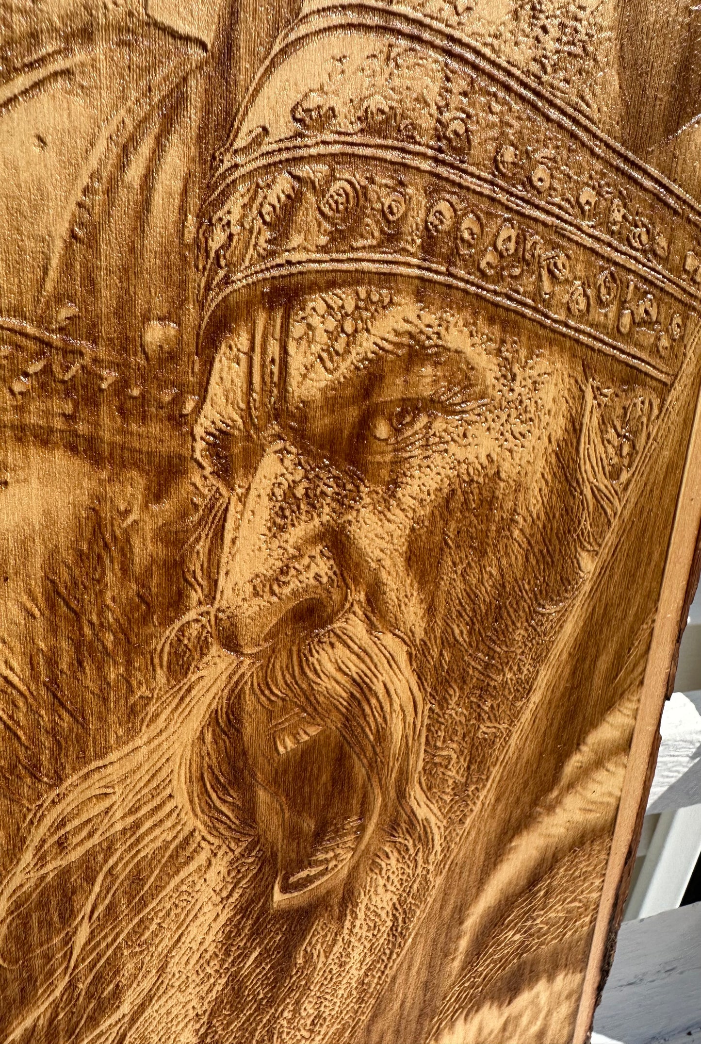 Viking Warrior Live Edge Rectangular Plaque