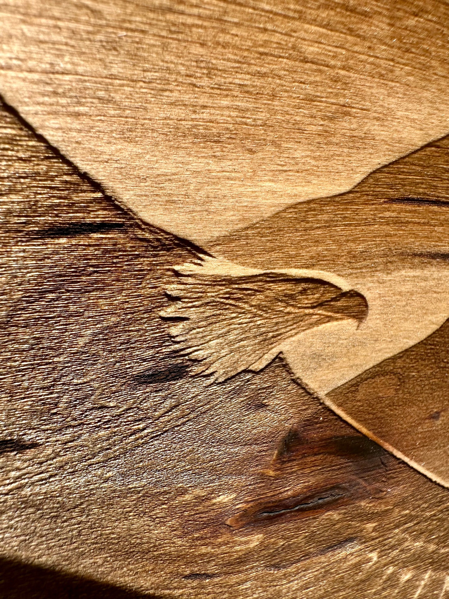 Soaring Eagle Live Edge Rectangular Plaque