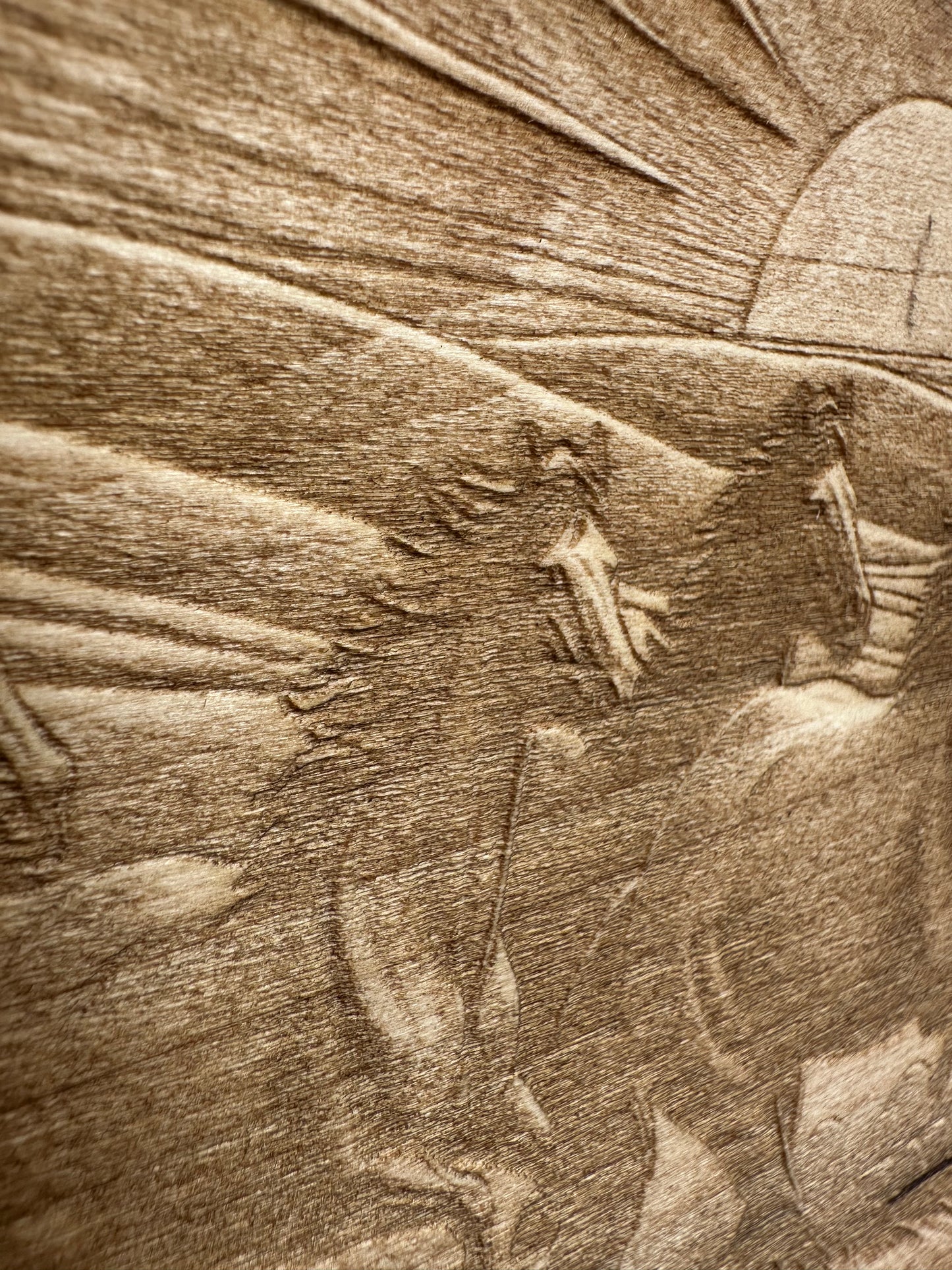 Six Running Horses with Open Sky Live Edge Rectangular Plaque