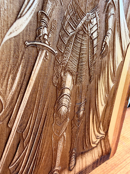 Plaque Live Edge Rectangular - Knight
