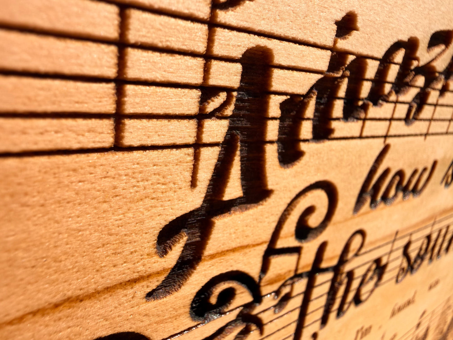 Plaque Live Edge Rectangular - Amazing Grace