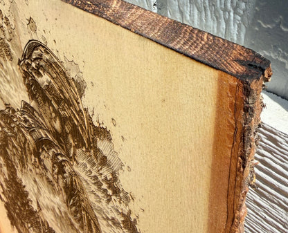 Plaque Live Edge Rectangular - Thinking of Home