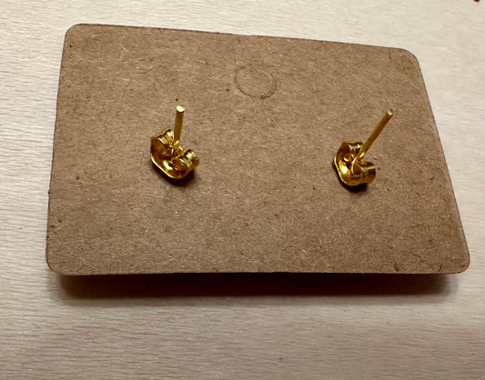 Wooden Engraved Earrings - Book Stack