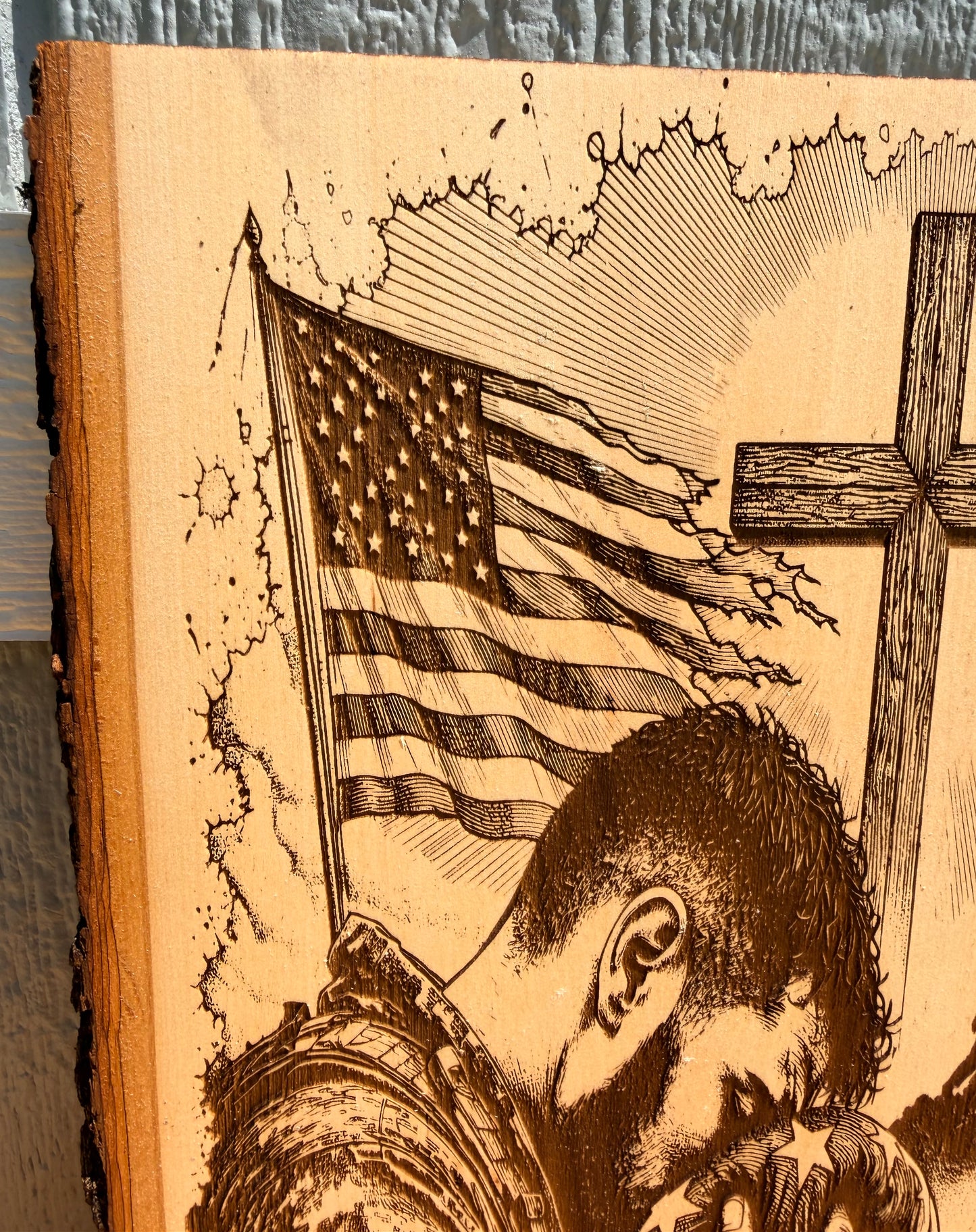 Plaque Live Edge Rectangular - Marine Tribute