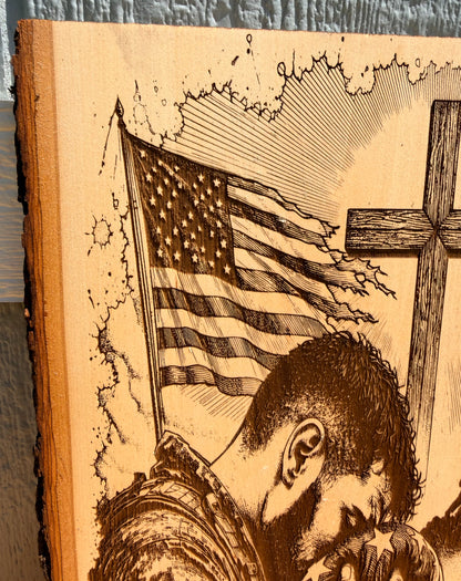 Plaque Live Edge Rectangular - Marine Tribute