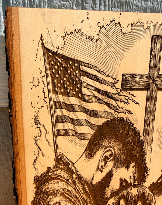 Plaque Live Edge Rectangular - Marine Tribute