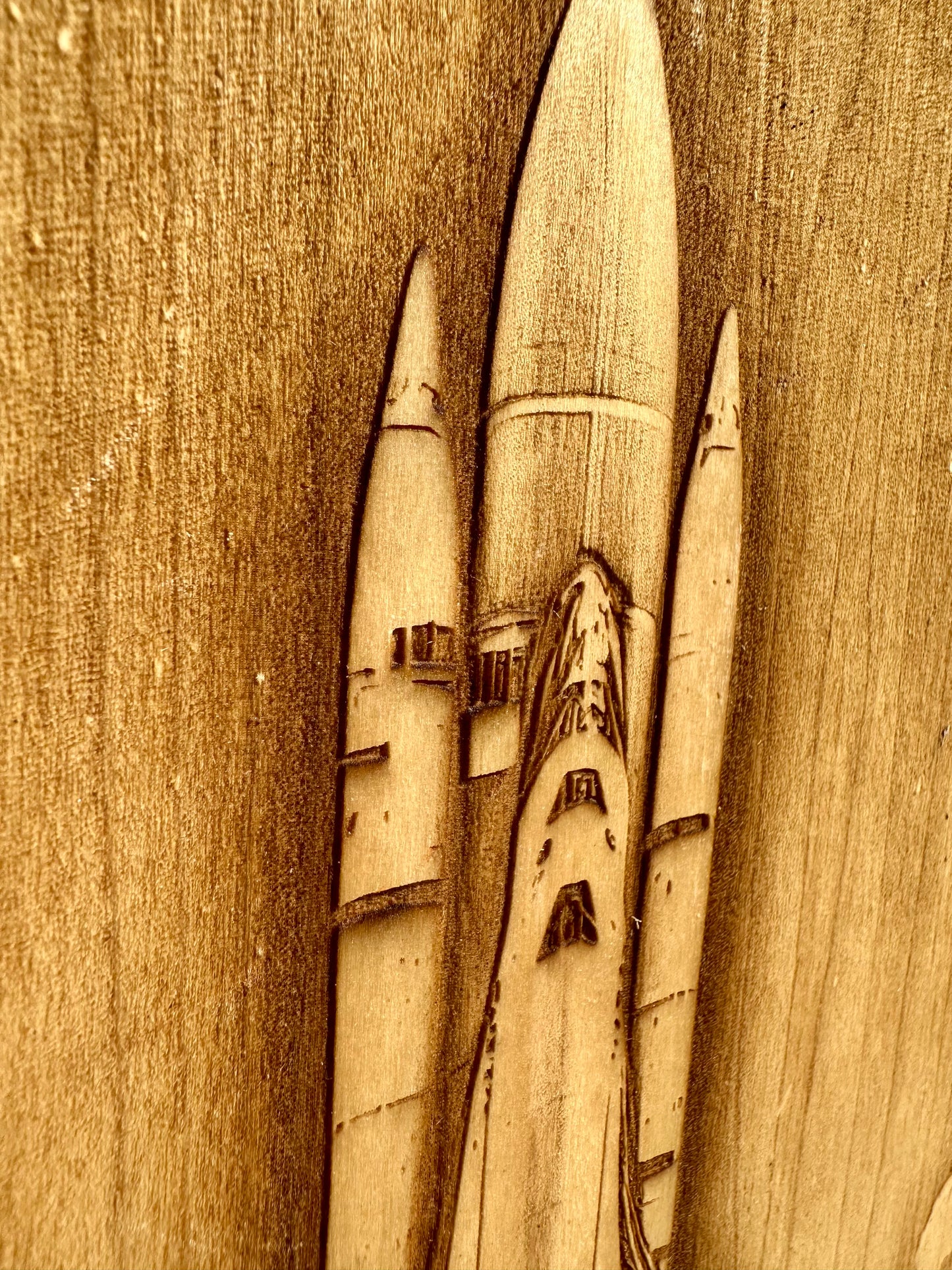 Space Shuttle Launch Live Edge Rectangular Plaque