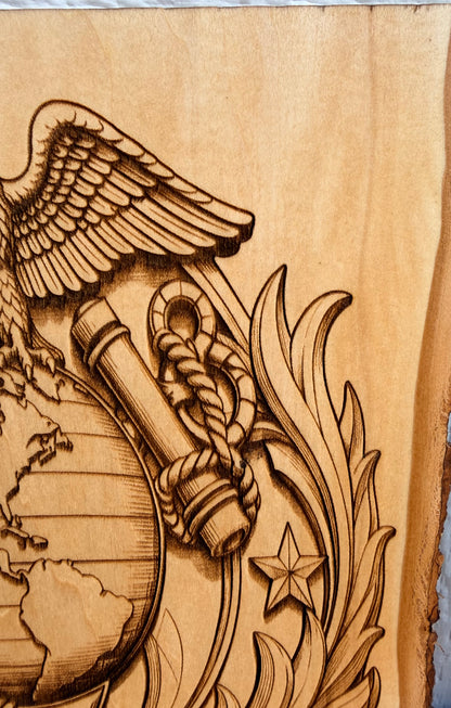 Plaque Live Edge Rectangular - Marines
