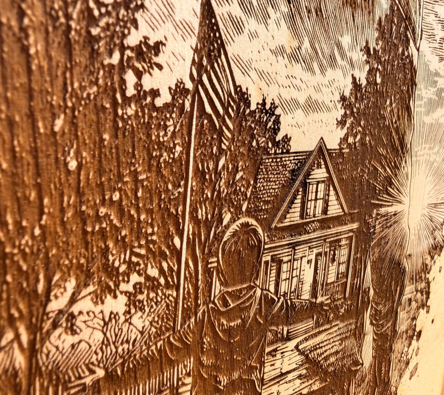 Plaque Live Edge Rectangular - Thinking of Home