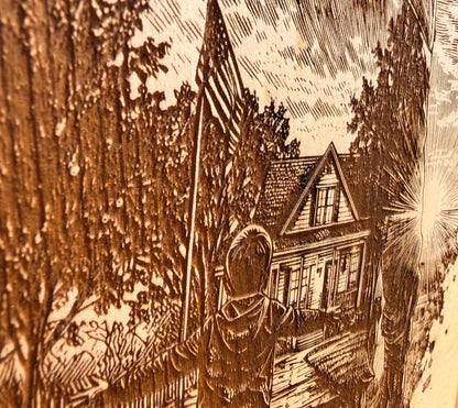 Plaque Live Edge Rectangular - Thinking of Home