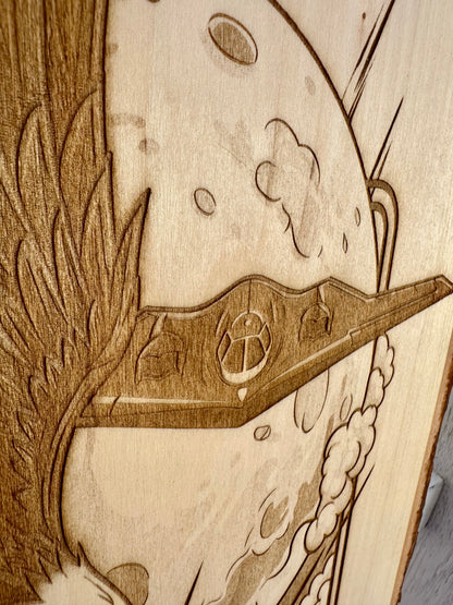 Military Midnight Run Live Edge Rectangular Plaque