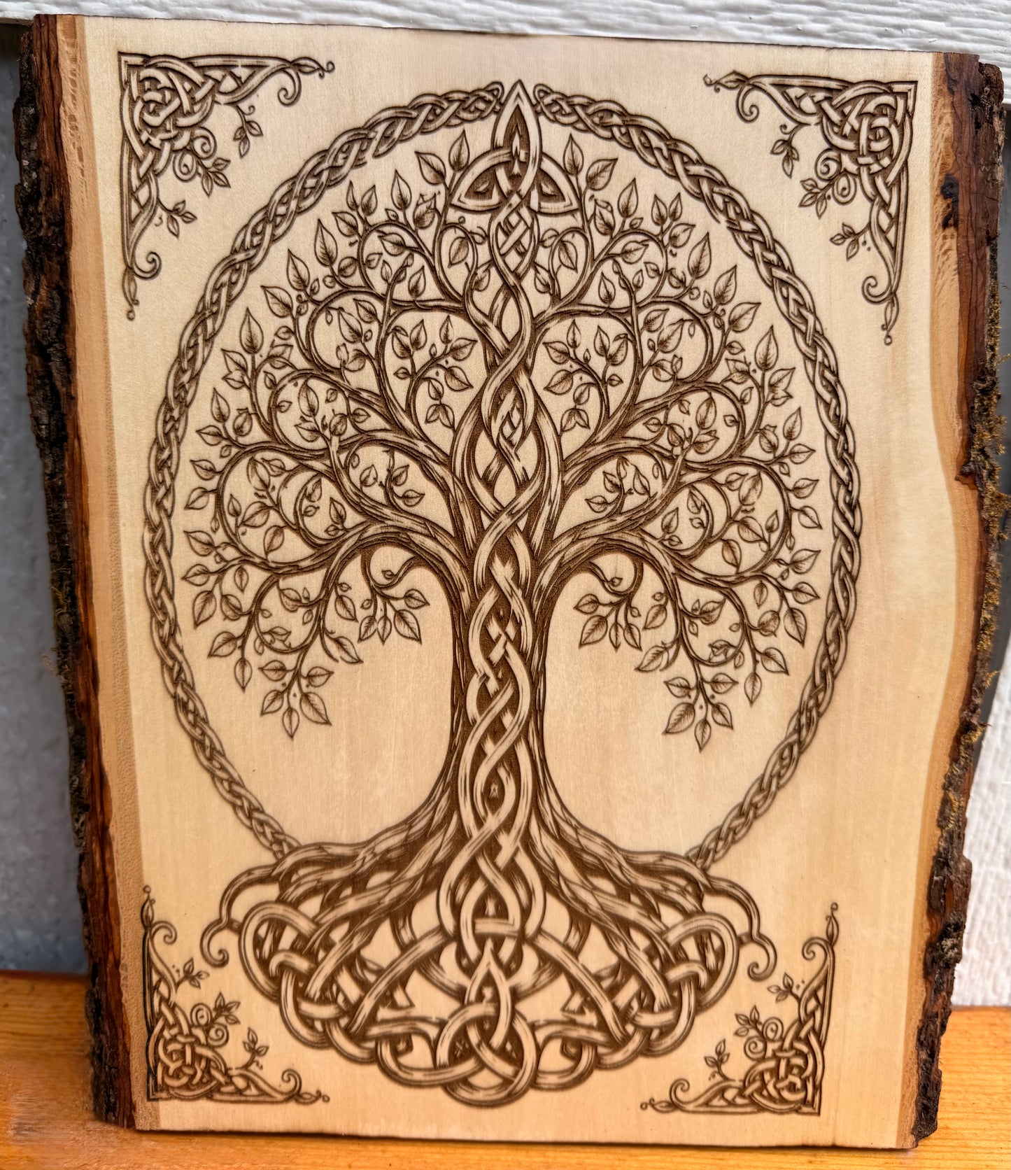 Plaque Live Edge Rectangular - Tree of Life