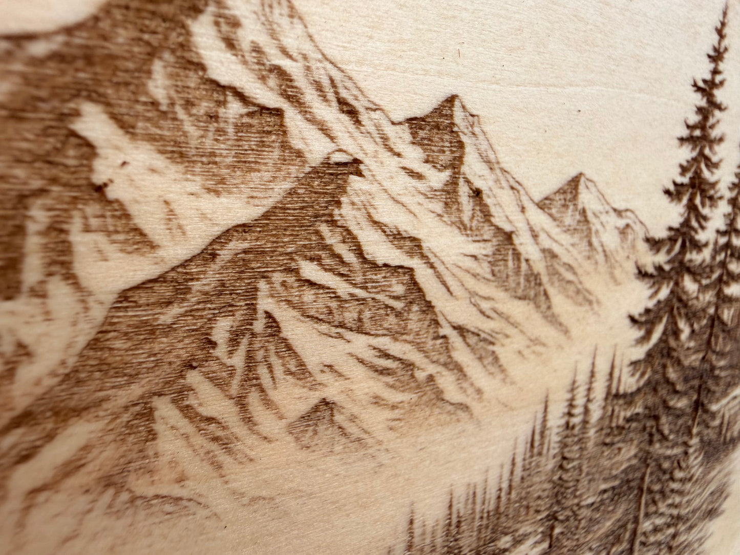 Plaque Live Edge Rectangular - Creekside Log Cabin in the Mountains