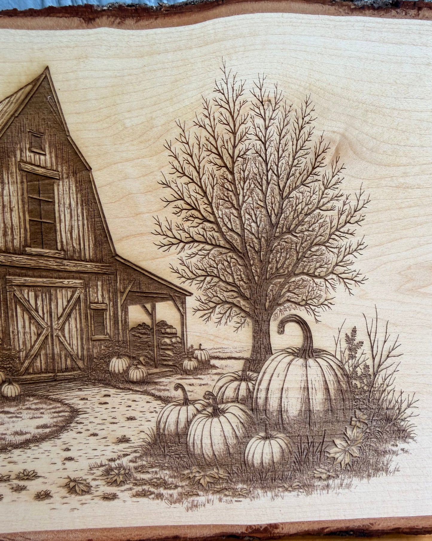 Plaque Live Edge Rectangular - Pumpkin Barn