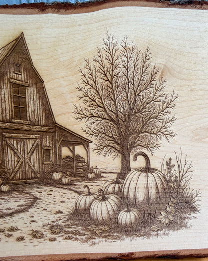 Plaque Live Edge Rectangular - Pumpkin Barn
