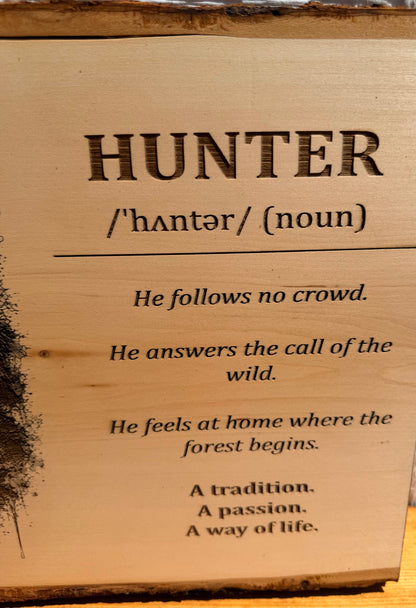 Plaque Live Edge Rectangular - The Hunter