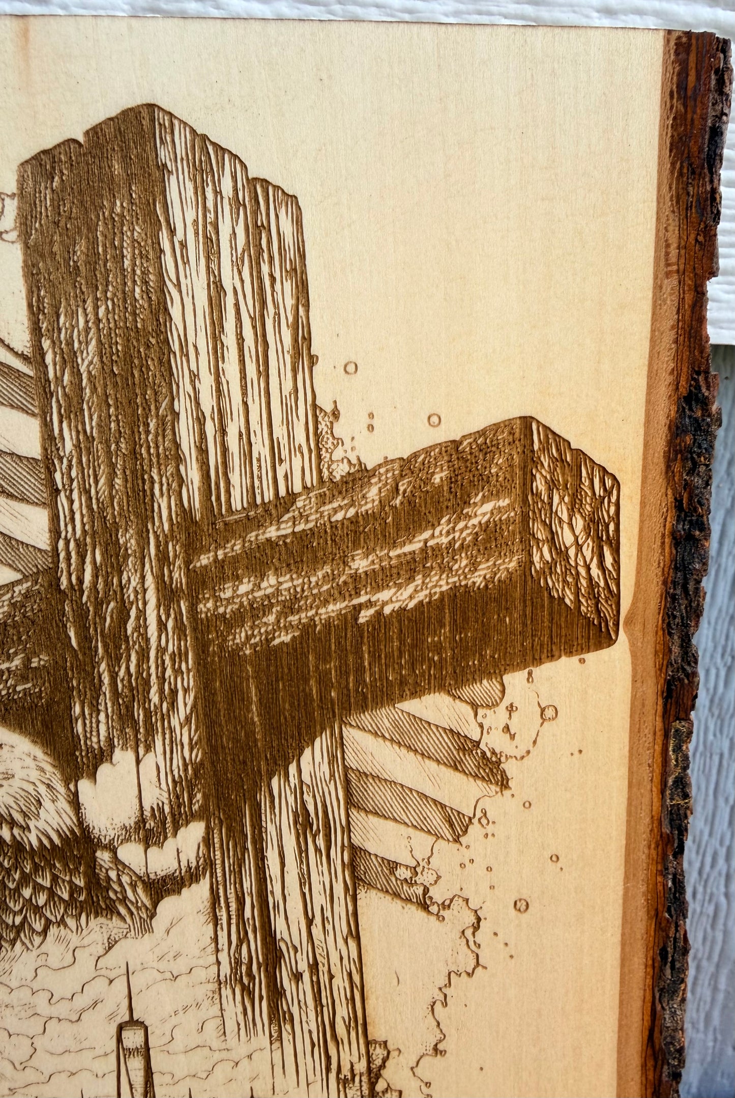 Plaque Live Edge Rectangular - America the Dream