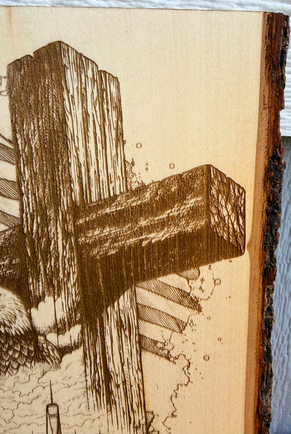 Plaque Live Edge Rectangular - America the Dream