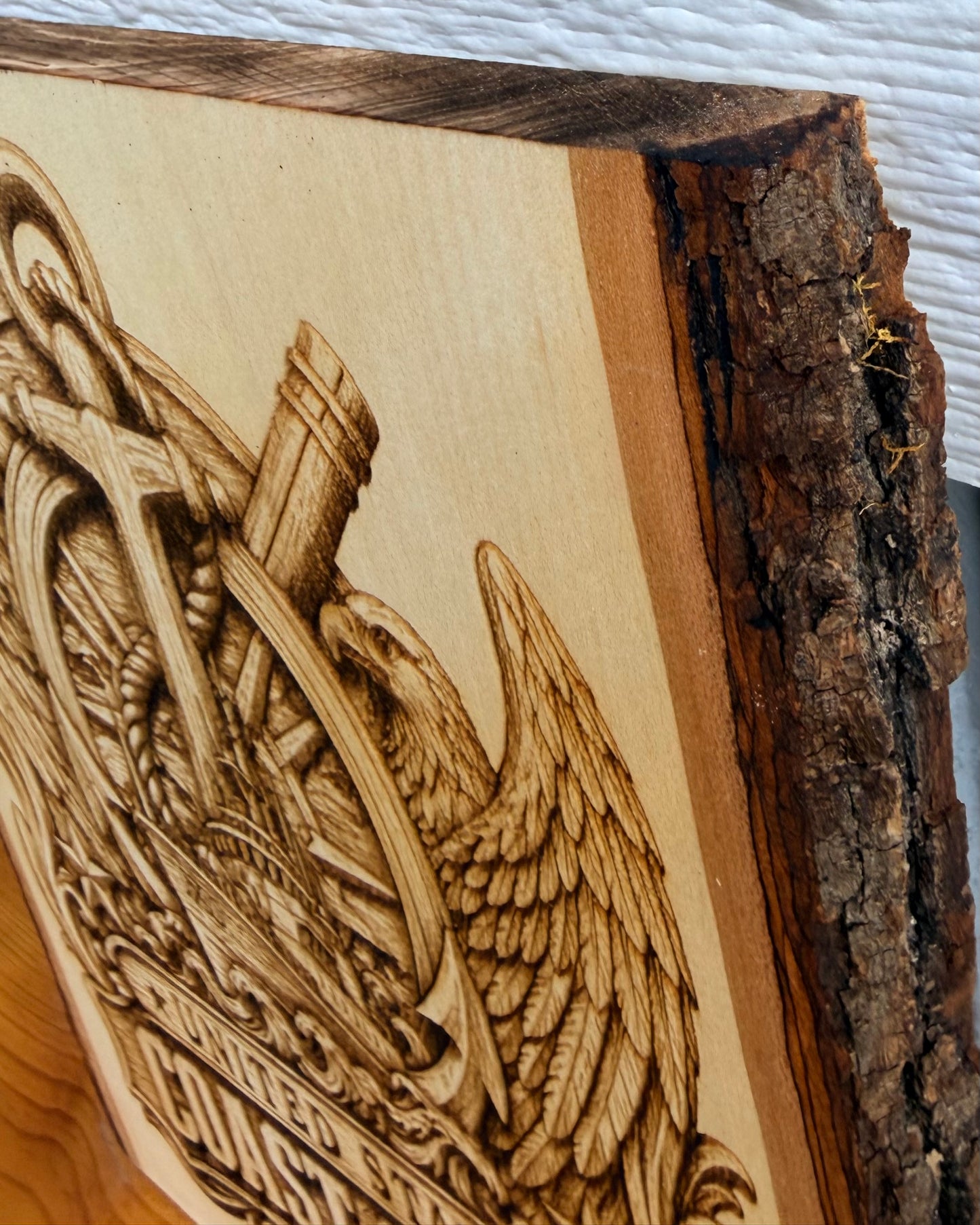 Plaque Live Edge Rectangular - Coast Guard