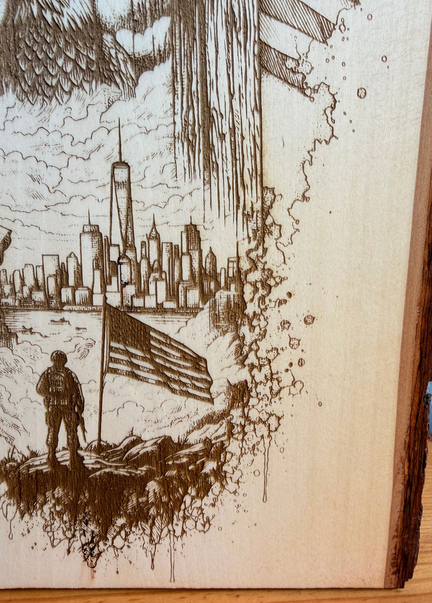 Plaque Live Edge Rectangular - America the Dream