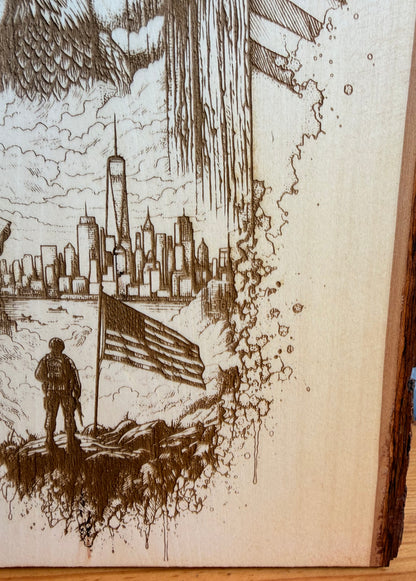 Plaque Live Edge Rectangular - America the Dream
