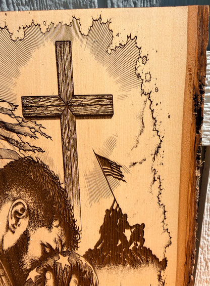 Plaque Live Edge Rectangular - Marine Tribute