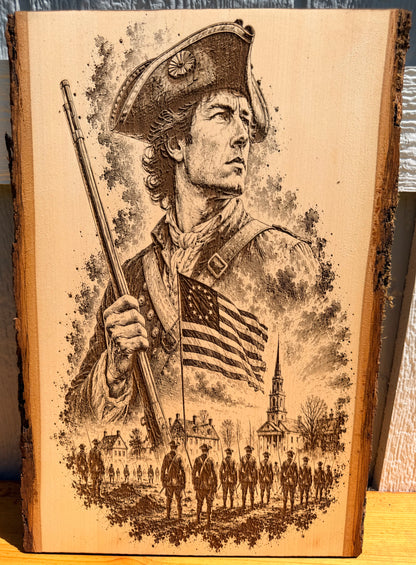 Plaque Live Edge Rectangular - The Patriot