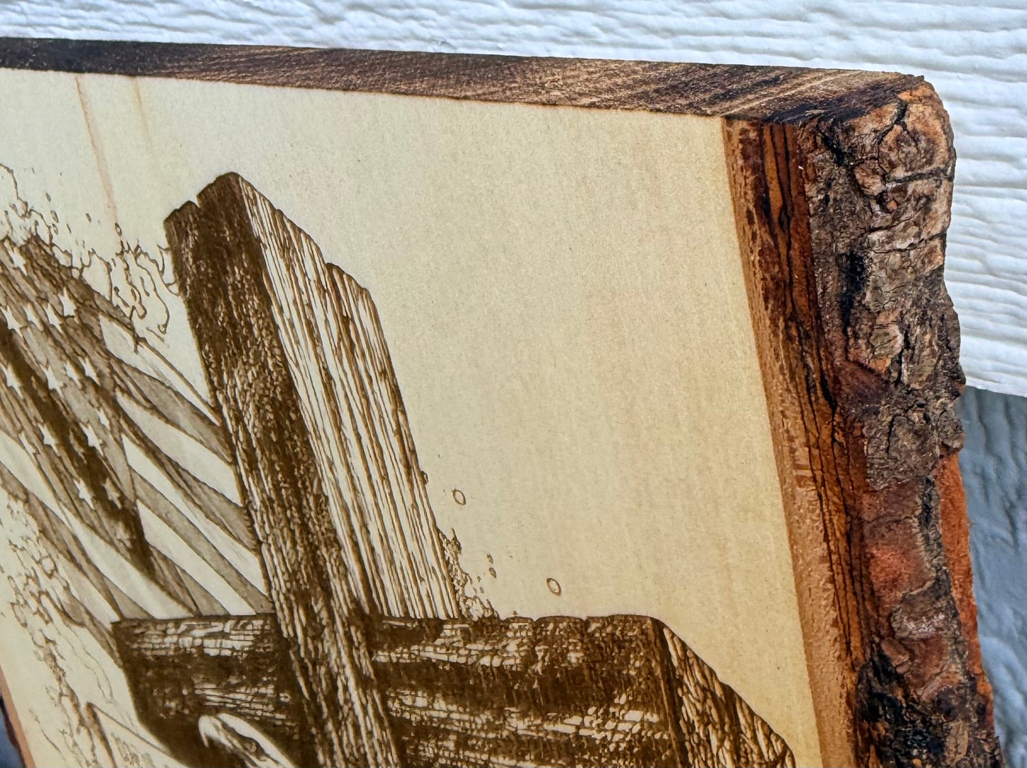 Plaque Live Edge Rectangular - America the Dream