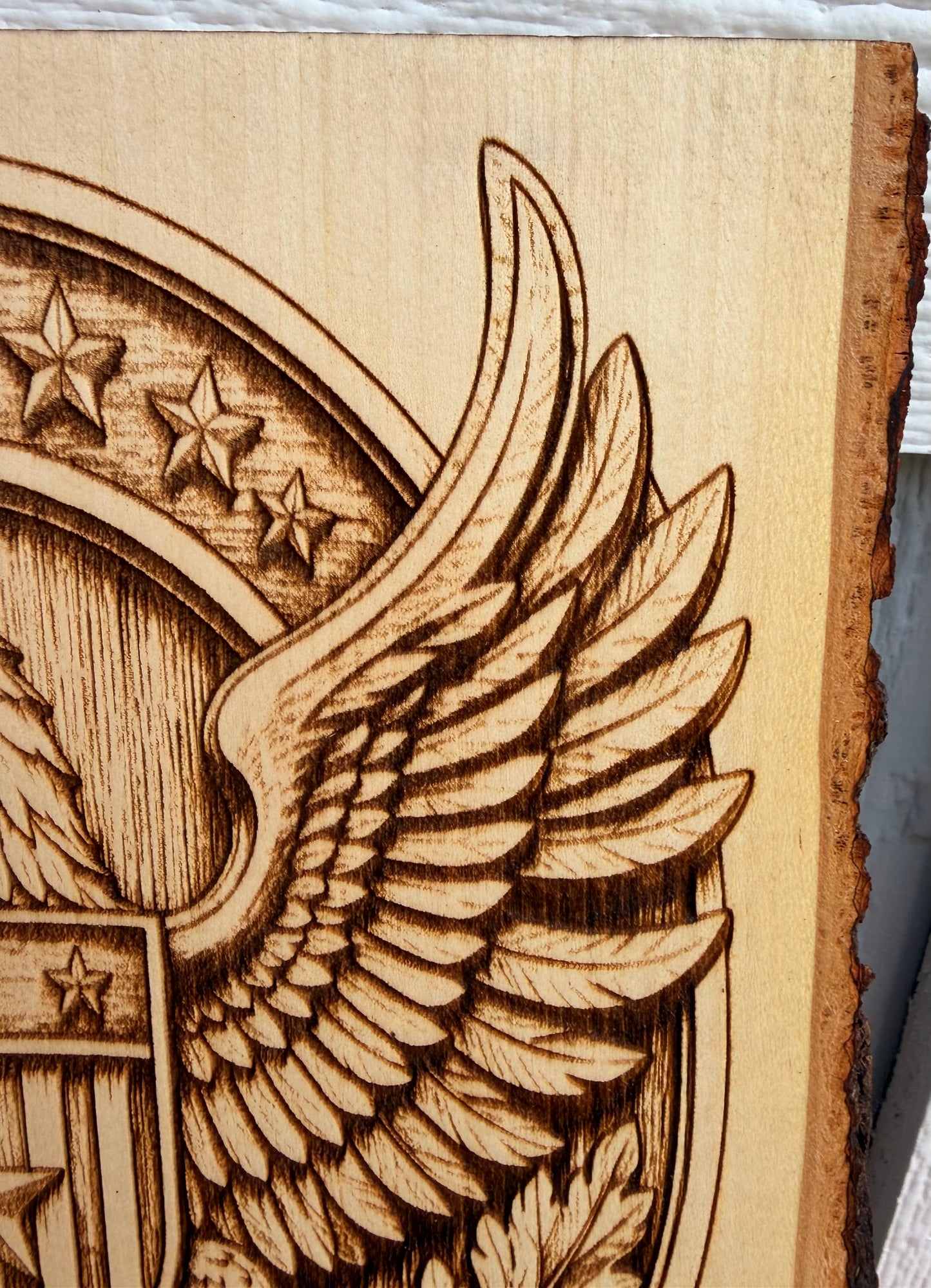 Plaque Live Edge Rectangular - Army