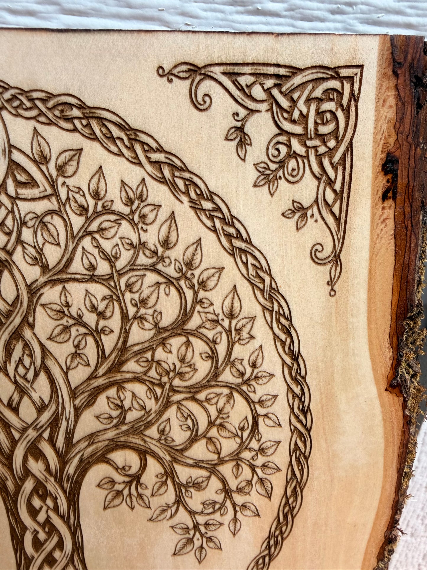 Plaque Live Edge Rectangular - Tree of Life