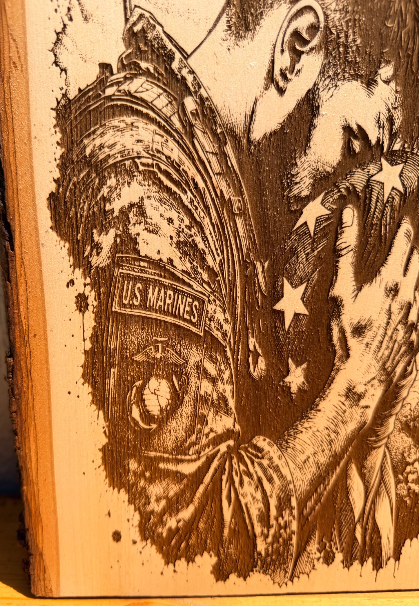 Plaque Live Edge Rectangular - Marine Tribute