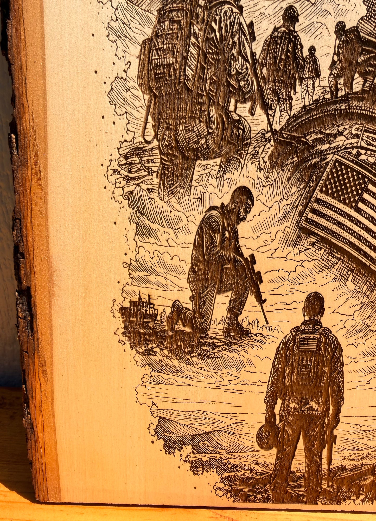 Plaque Live Edge Rectangular - A Soldier’s Life