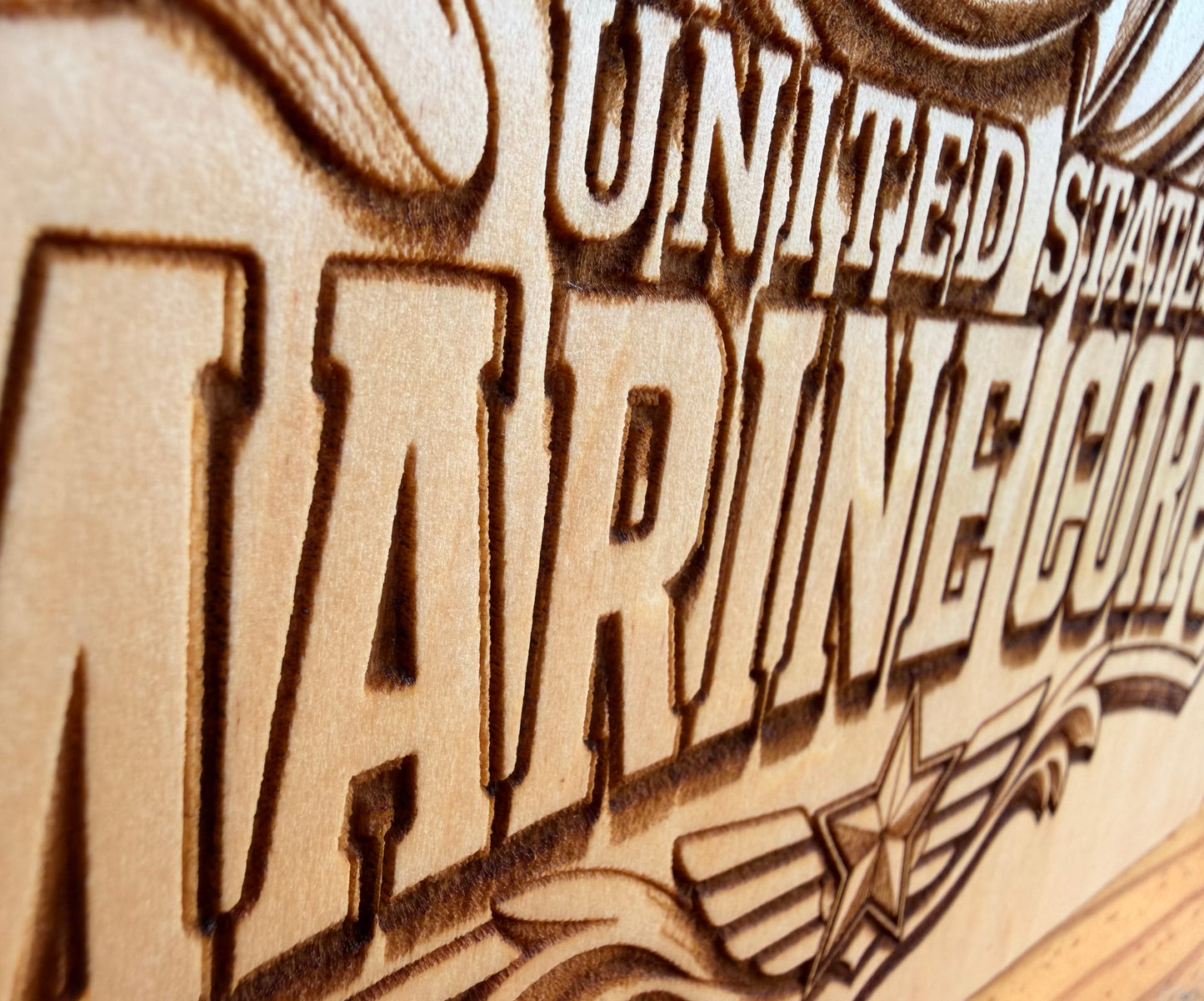 Plaque Live Edge Rectangular - Marines
