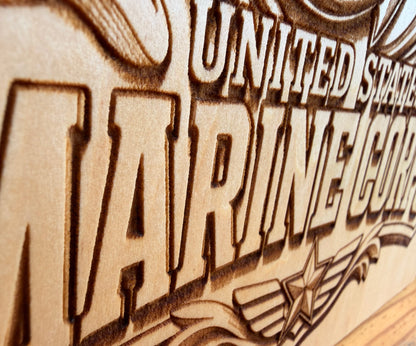 Plaque Live Edge Rectangular - Marines