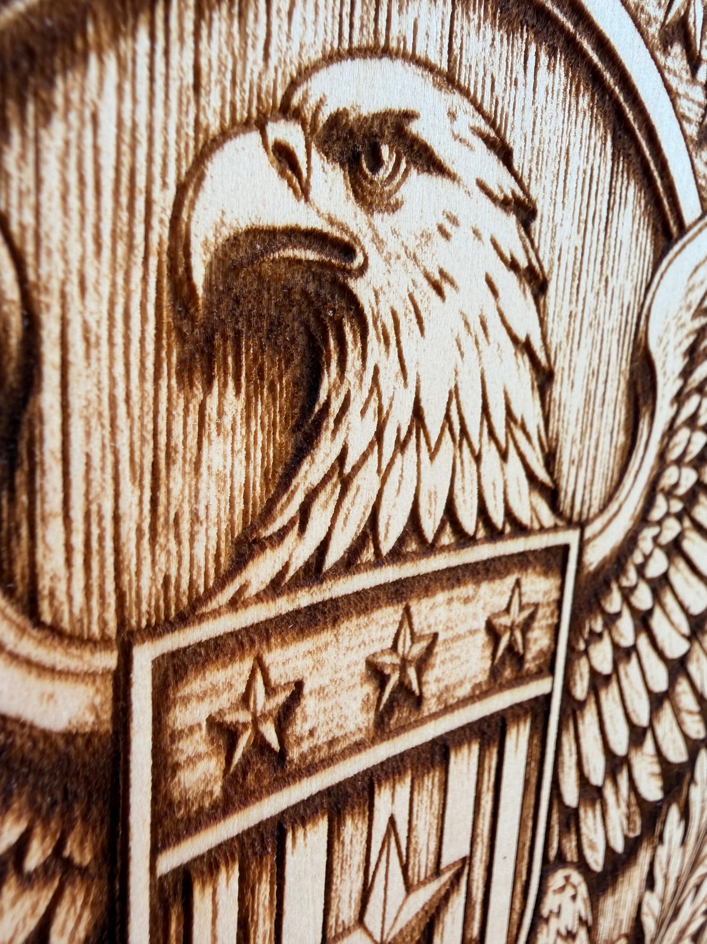 Plaque Live Edge Rectangular - Army