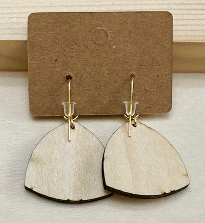 Wooden Engraved Dangle Earrings - Appalachian Trail