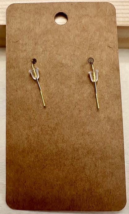 Wooden Engraved Dangle Earrings - Sunflowers