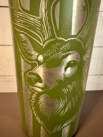 40oz. Insulated Water Bottle with Collapsible Straw Lid - Green, Hunter’s Prayer