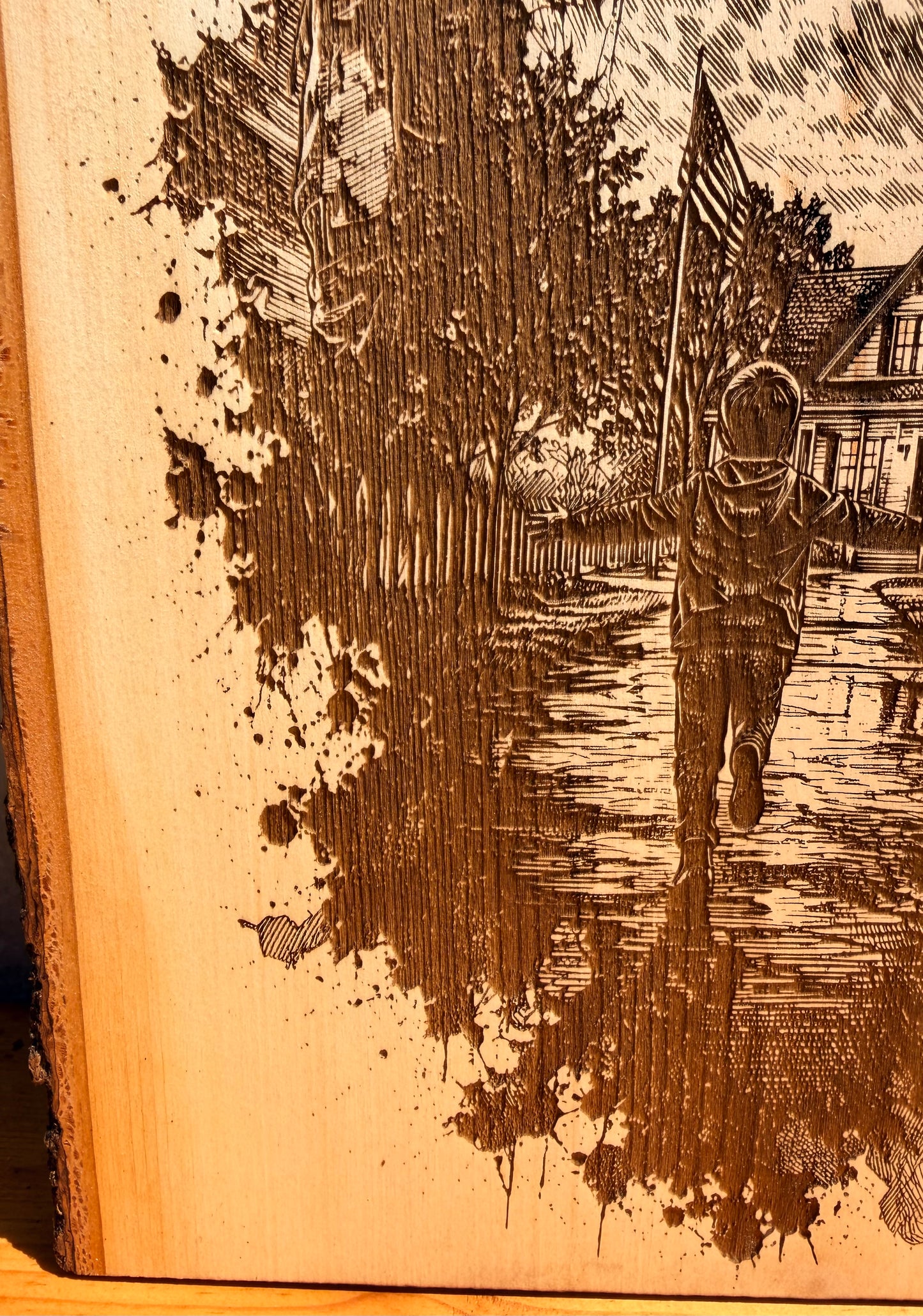 Plaque Live Edge Rectangular - Thinking of Home