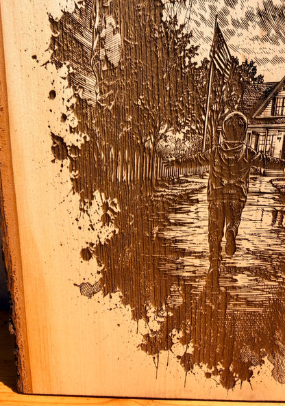 Plaque Live Edge Rectangular - Thinking of Home