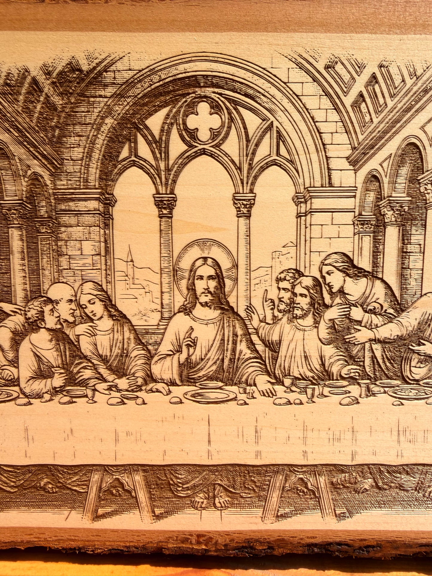 Plaque Live Edge Rectangular - The Last Supper