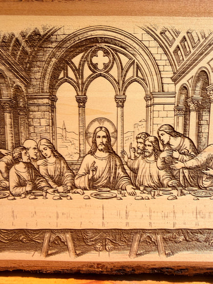 Plaque Live Edge Rectangular - The Last Supper