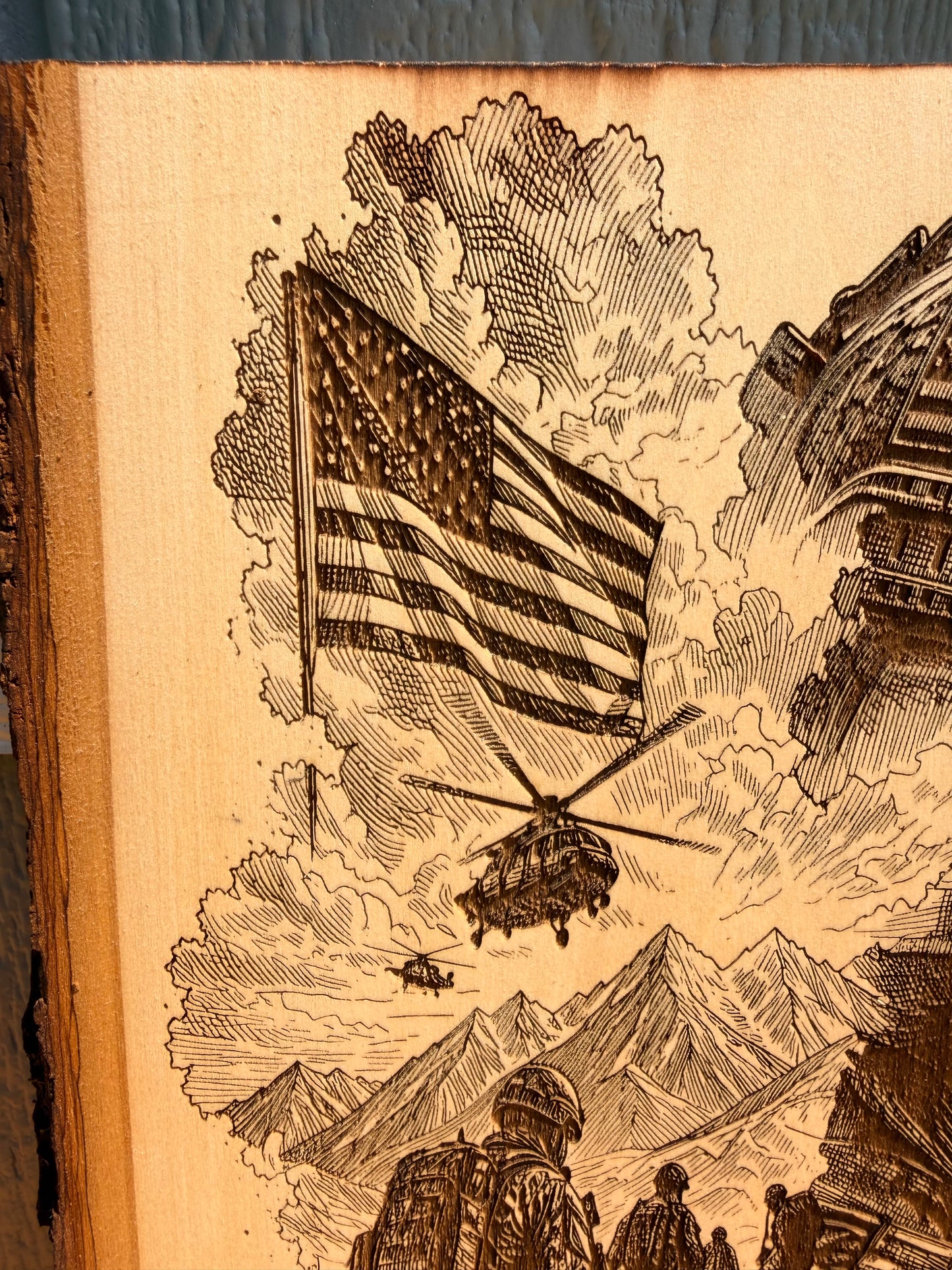 Plaque Live Edge Rectangular - A Soldier’s Life