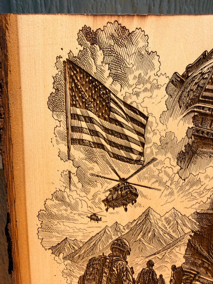 Plaque Live Edge Rectangular - A Soldier’s Life