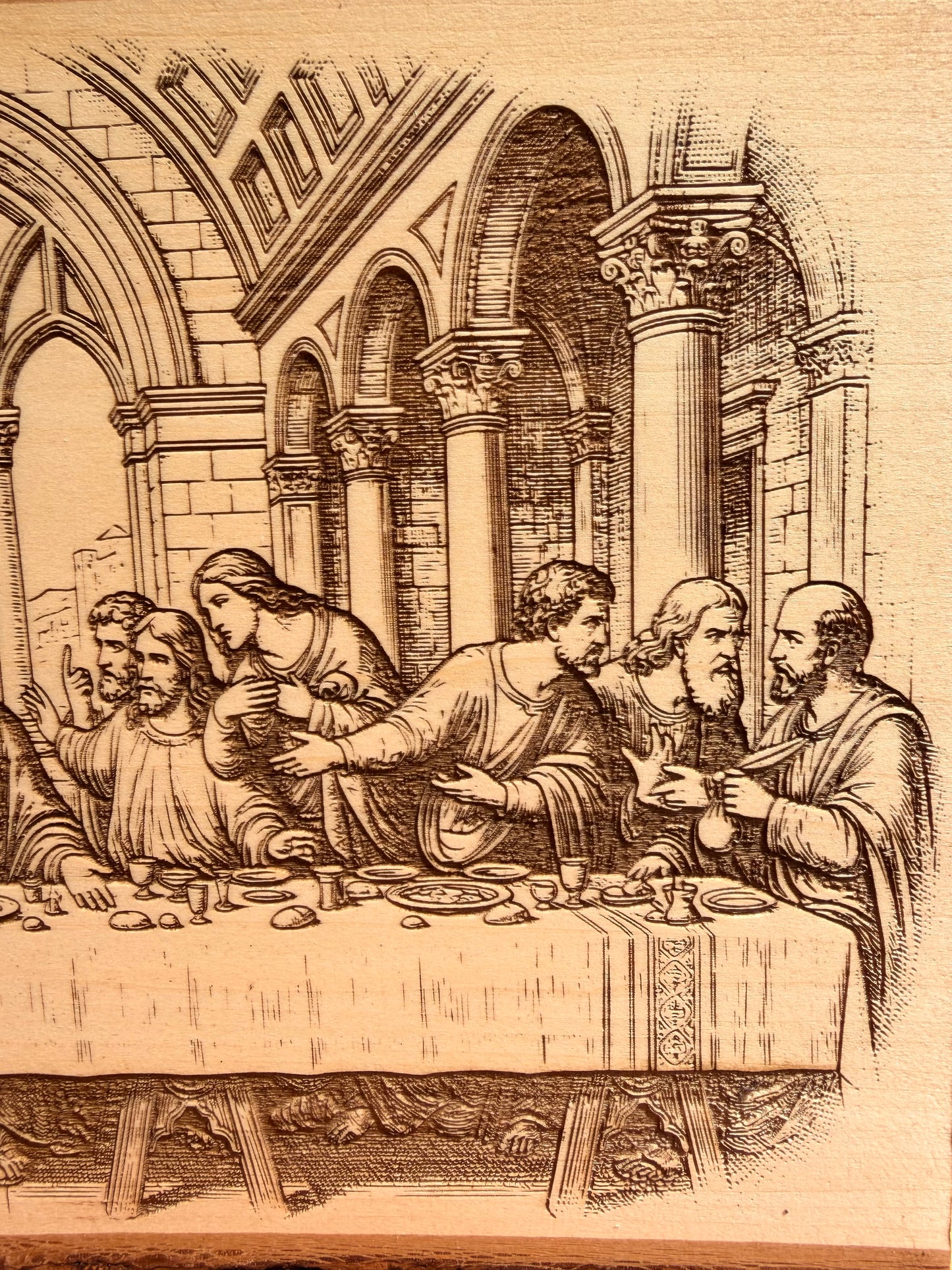 Plaque Live Edge Rectangular - The Last Supper