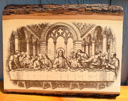 Plaque Live Edge Rectangular - The Last Supper