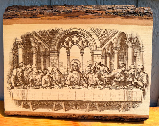Plaque Live Edge Rectangular - The Last Supper
